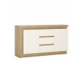 Lyon 2 door 3 drawer sideboard in Riviera Oak/White High Gloss