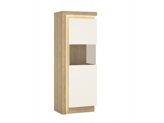Lyon Narrow display cabinet (RHD) Size W 597 x H 1641 x D 420 mm