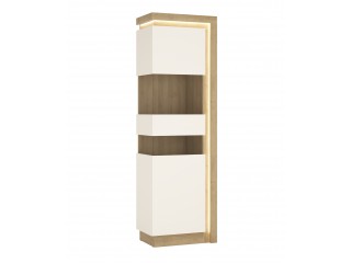 Lyon Tall  Narrow display cabinet (RHD)Size W 597 x H 1981 x D 420 mm