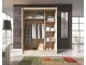 Kaya 150cm - Oak sonoma - Sliding door wardrobe with mirror