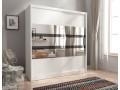 MAJA  V 180 cm - White - Sliding door wardrobe with mirror